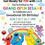 sesame street elmo birthday invitation