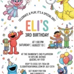 sesame street elmo birthday invitation