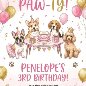 dog birthday invitation