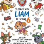 puppy birthday invitation