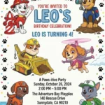 paw patrol birthday invitation