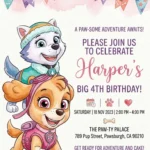 paw-ty patrol birthday invitation