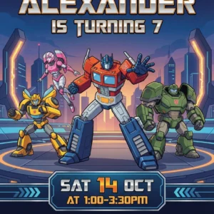 transformers birthday invitation