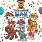 rescue puppy adventure video birthday invitation