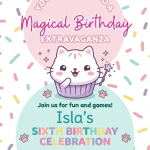 gabbys dollhouse birthday invitation