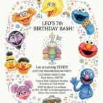 sesame street elmo birthday invitation