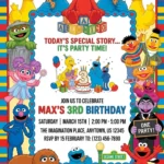 sesame street elmo birthday invitation