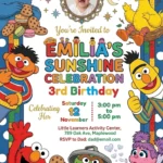 sesame street elmo birthday invitation