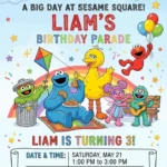 sesame street elmo birthday invitation