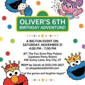 sesame street elmo birthday invitation