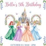 princess castle birthday invitation