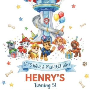 puppy paw-ty birthday invitation