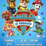 paw patrol birthday invitation