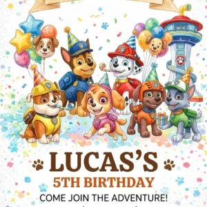 paw-ty birthday invitation
