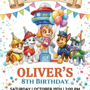 paw-ty birthday invitation
