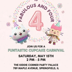 gabbys dollhouse birthday invitation