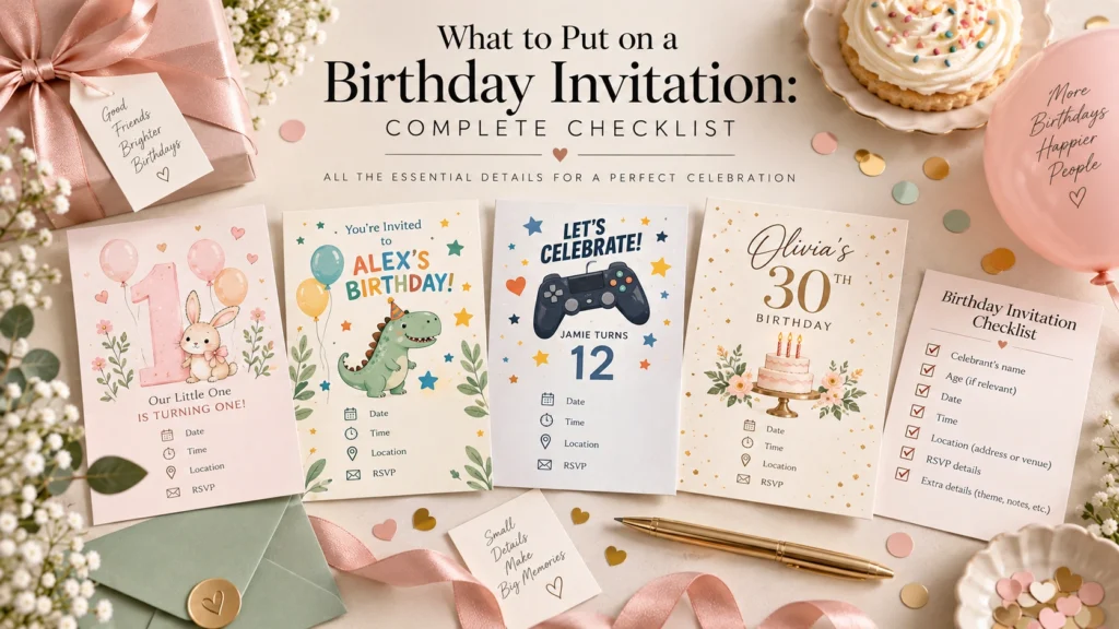 What to Put on a Birthday Invitation: Complete Checklist