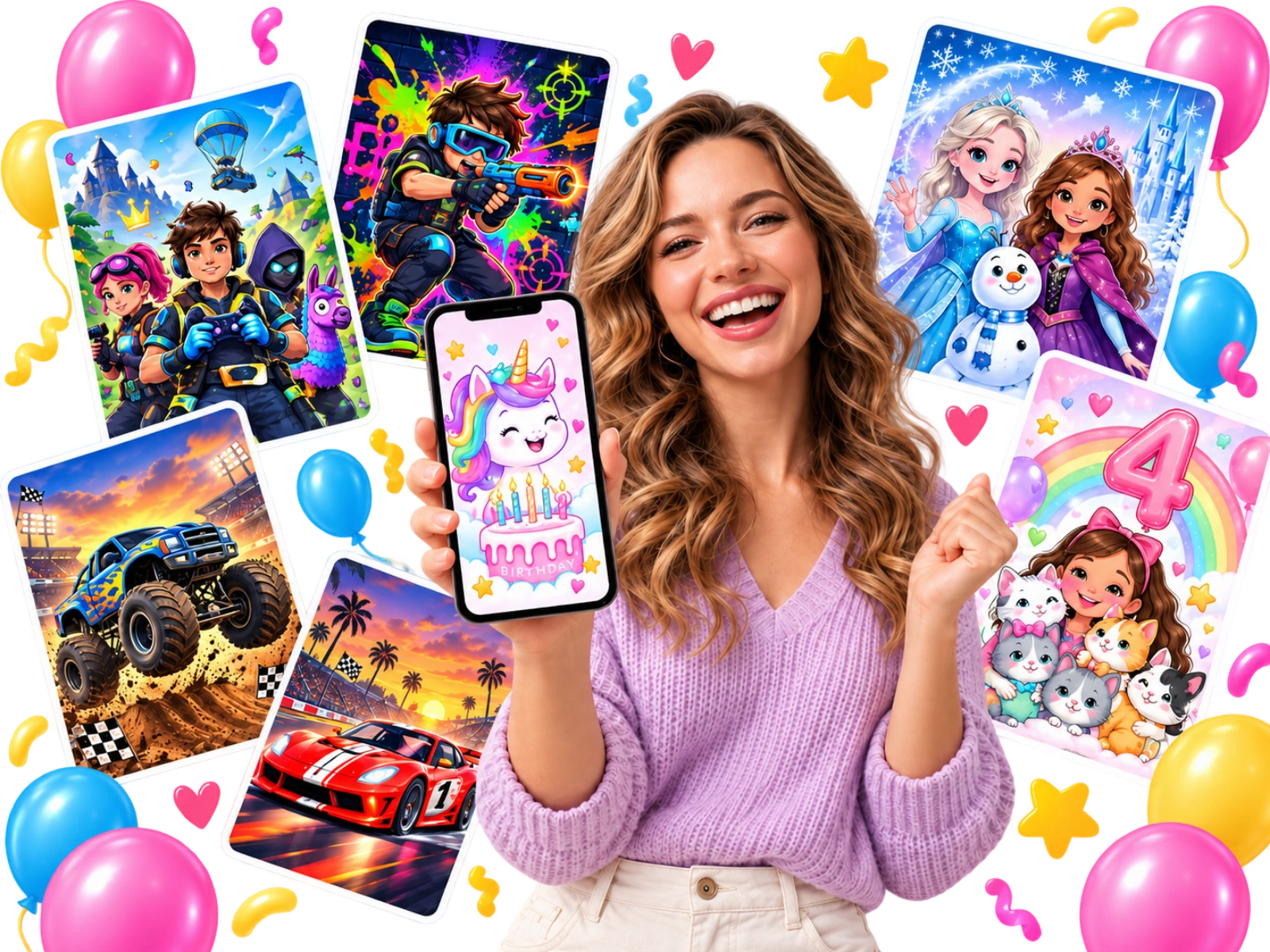 Editable birthday invitation templates for kids, teens and adults